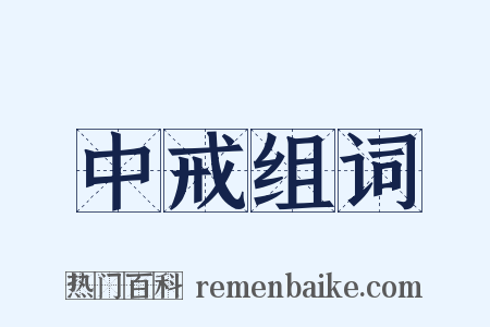 中戒组词是什么意思的图片